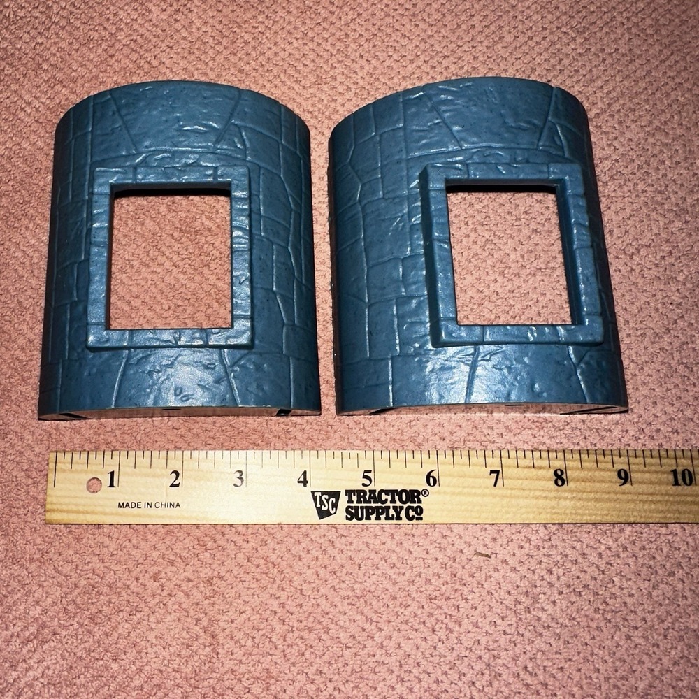 2 Fisher Price Imaginext Medieval Battle Castle Blue Stone Wall Replacements
